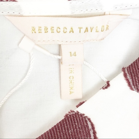 REBECCA Taylor flutter sleeve ruffle Amea snow spice dress - Picture 10 of 10